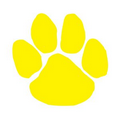 Yellow Paw Print Temporary Tattoo